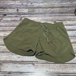 Eddie Bauer Shorts Womens Medium Green Drawstring Elastic Waist Active